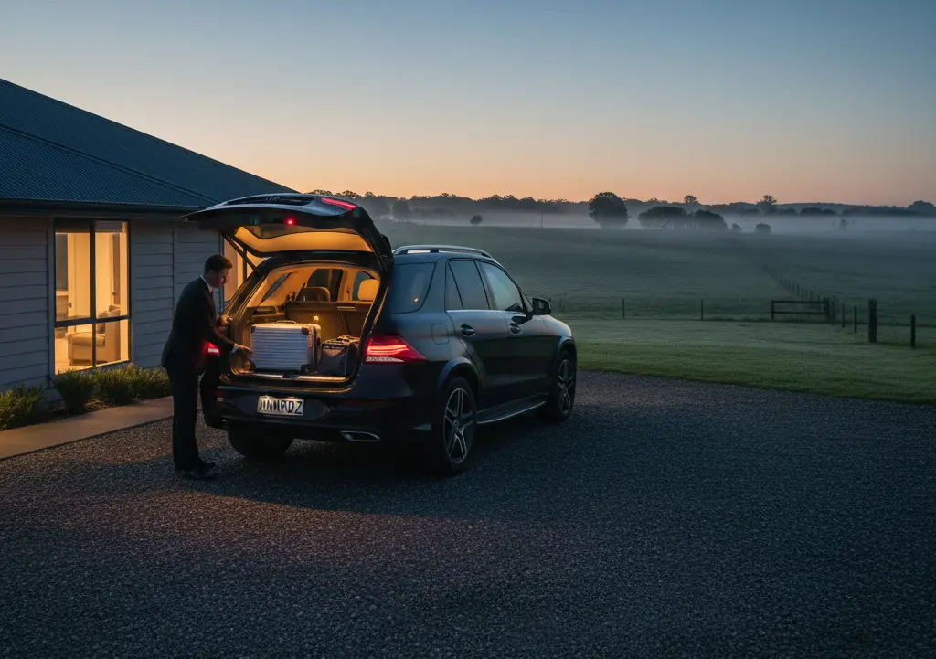 Private airport transfer from Seymour to Melbourne Airport with MNMRiDEZ Chauffeur